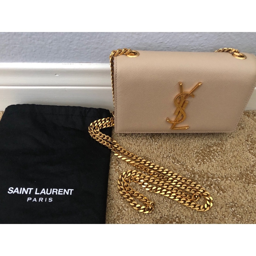 Authentic Saint Laurent Small Kate Bag Leather